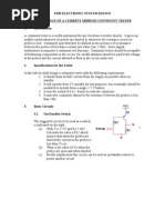 E330 Electronic System Design Lab 2 Design of A Current Mirror Continuity Tester 1