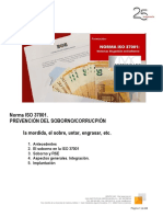 Norma ISO 37001. Prevención Del Soborno/Corrucpión La Mordida, El Sobre, Untar, Engrasar, Etc