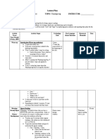 Lesson Plan - Thanksgiving