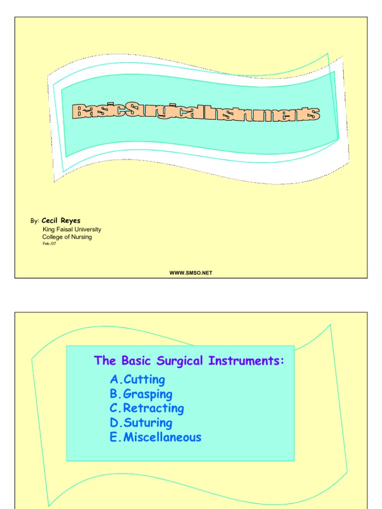 SURGERY - Basic Surgical Instruments | PDF | Nature