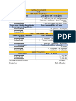 Reveche Table of Penalties