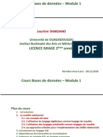 Cours - BD - LICENCE2 (CH 2) Conception Des Bases de Données Relationnelles Et Introduction À SQL