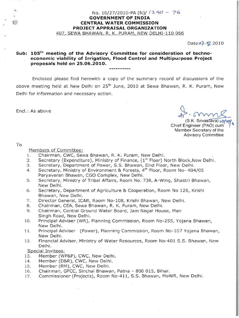 105 to 107 meeting pdf dam new delhi