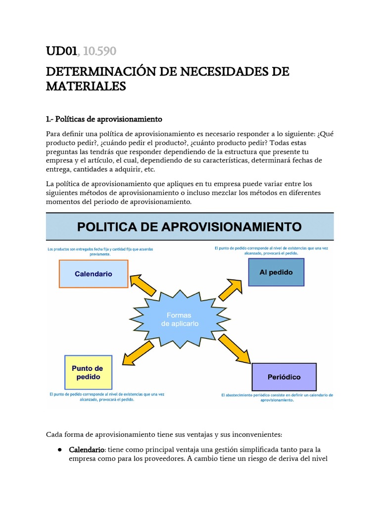 Estrategias de Aprovisionamiento Empresarial | PDF | Lean Manufacturing ...