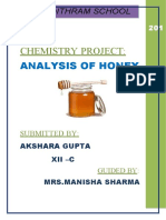 Chemistry Project For Class 12 On Analysis of Honey