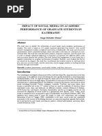 Impact of Social Media On Academic Performance of Graduate Students in Kathmandu