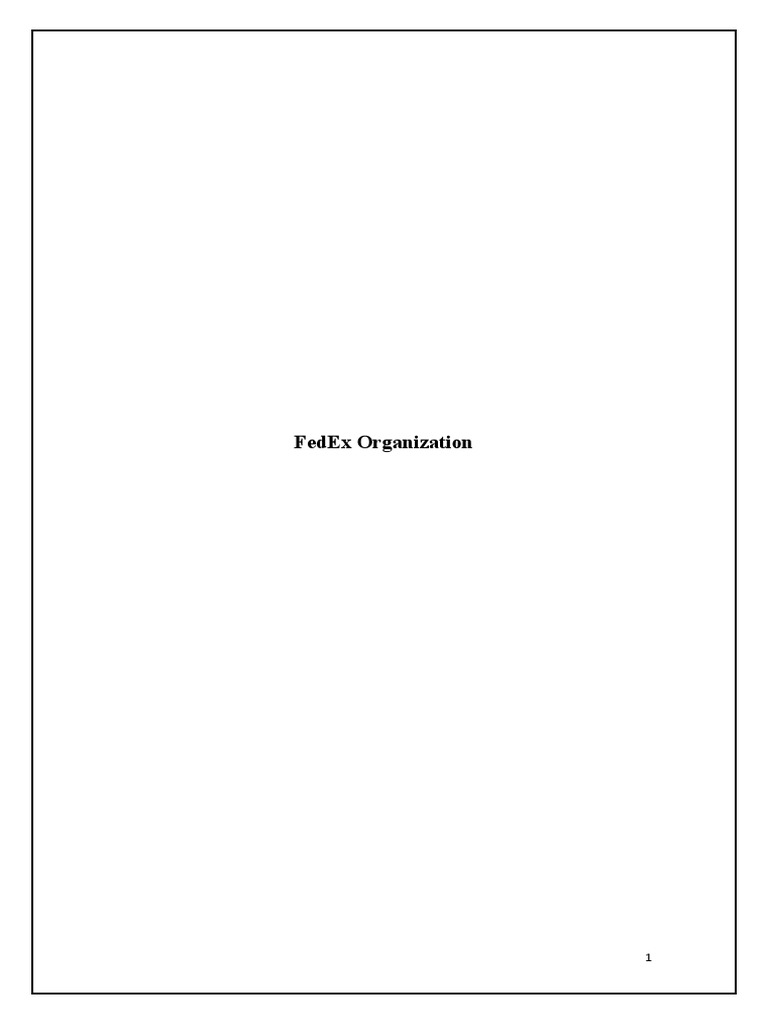 FedEx Logistics and Supply Chain Overview | PDF | Fed Ex | Cargo