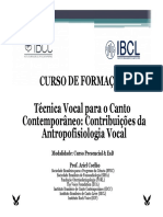 Curso de formação técnica vocal