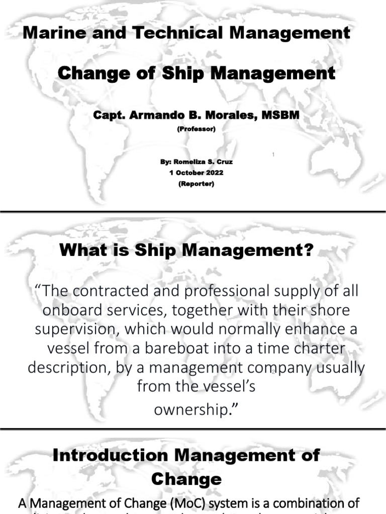 Change Management in Ship Operations | PDF | Ships | Notary Public