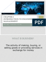 Chapter 1-Introduction To Engineering Management (Part-1) - Fall 22