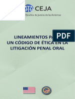 Lineamientos Para Un Código de Ética en La Litigación Penal Oral CEJA