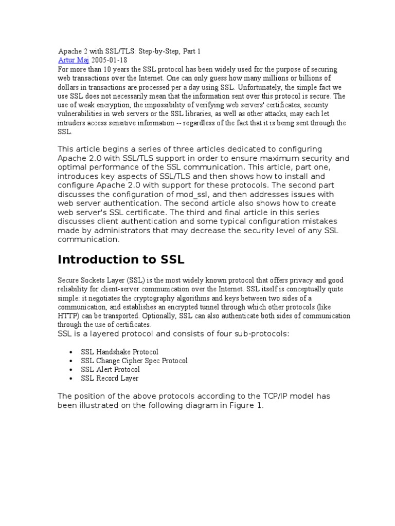 Apache 2 With SSL | PDF | Transport Layer Security | Port (Computer ...