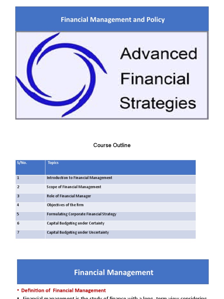 Financial Management & Policy PDF Net Present Value Capital Budgeting