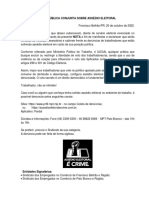 Nota Pública Conjunta Sobre Assédio Eleitoral - 20-10-2022