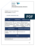 Matriz Metinv Identificación Del Proyecto Fpatiño