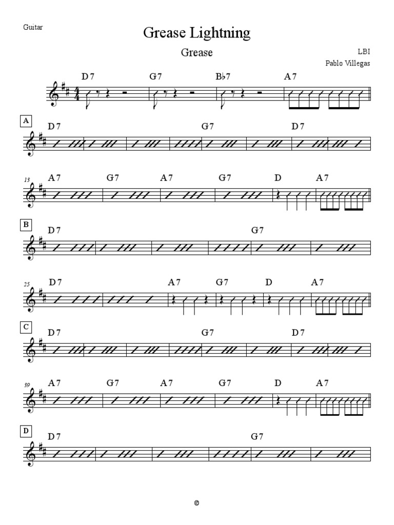 Grease Lightning PDF