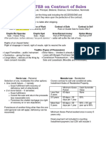 QUICKNOTES On Contract of Sales