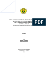 Perbandingan Komplikasi Pada Pasien Fraktur Klavikula Pasca Penatalaksanaan Operatif Dibandingkan Dengan Kontralateral