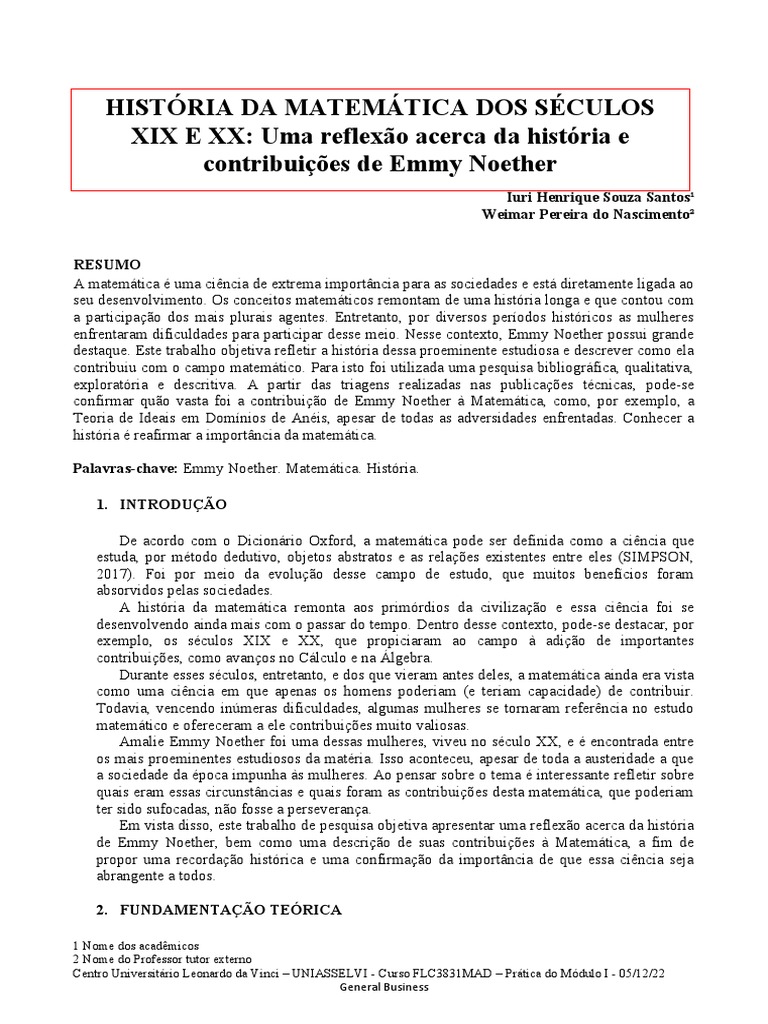 História Da Matemática Dos Séculos Xix e XX - 05 - 12 | PDF ...