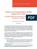 Children and Young People's Reading Engagement in 2021