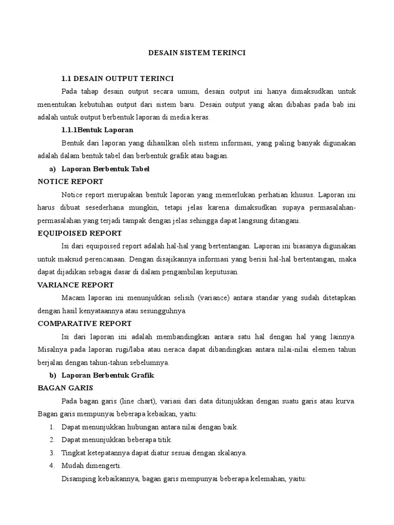 Desain Output dan Input Sistem Informasi | PDF