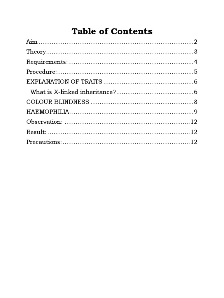 Pedigree X Linked Traits PDF Haemophilia Diseases And Disorders