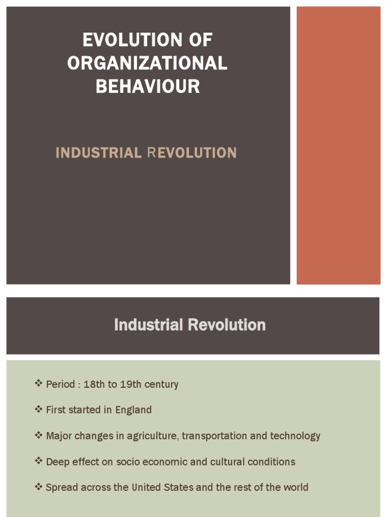 Industrial Revolution Organizational Behaviour PDF