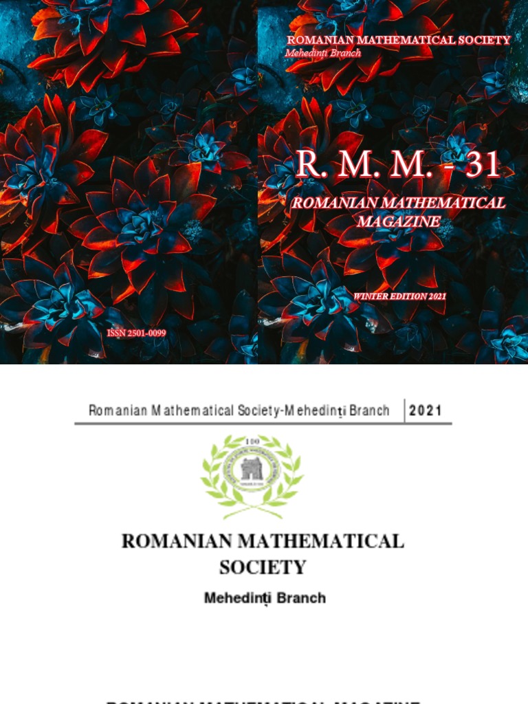 Romanian Mathematical Magazine Winter 2021 | PDF | Inequality ...