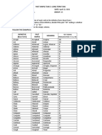 PAST SIMPLE VERB CONJUGATIONS