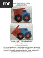 Dump Truck Card Mini Tutorial