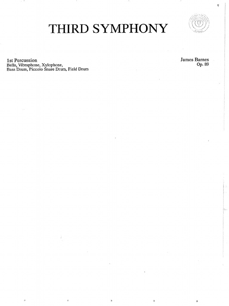 Percussion 1 | PDF