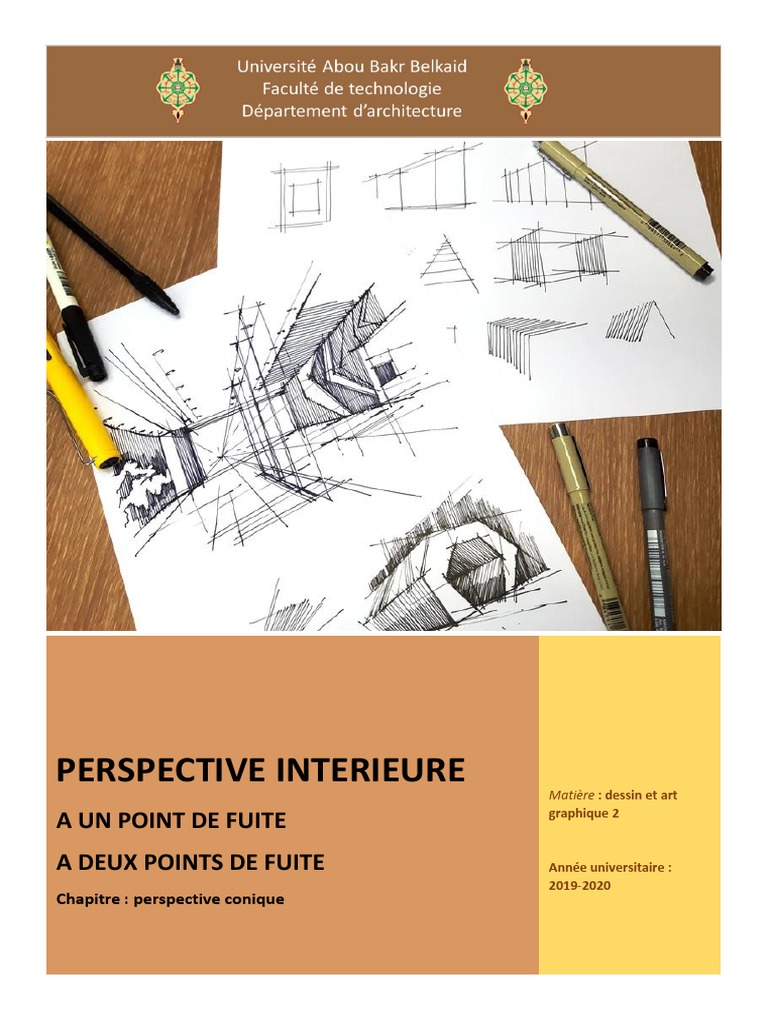 Perspective intérieure à 1 et 2 points | PDF | Perspective (représentation)