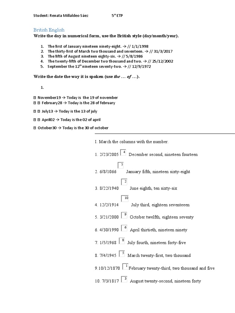 Practice On Dates | PDF | Social Science | Home & Garden
