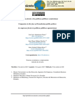 Las Empresas Frente A Las Políticas Públicas Ecuatorianas: Jluis-1@outlook - Es