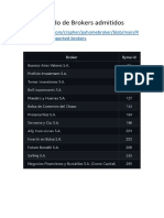 Listado de Brokers Admitidos