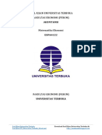 Soal Ujian Universitas Terbuka Fakultas Ekonomi (Fekon) : Akuntansi