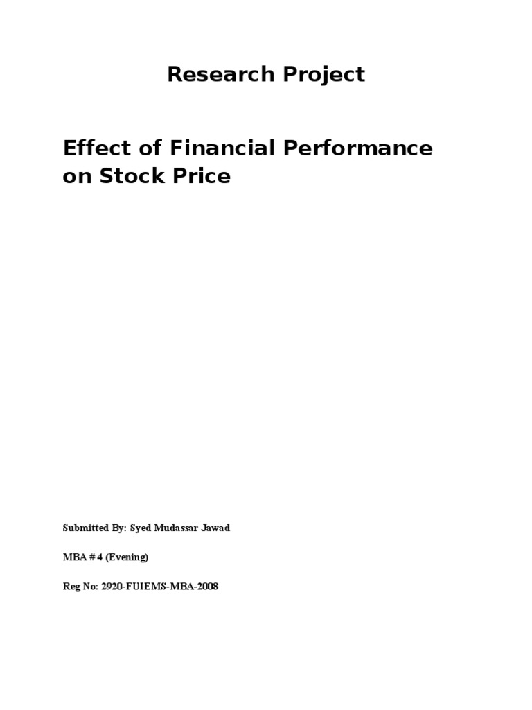 Financial Performance Impact on Stock Price | PDF | Profit (Accounting ...