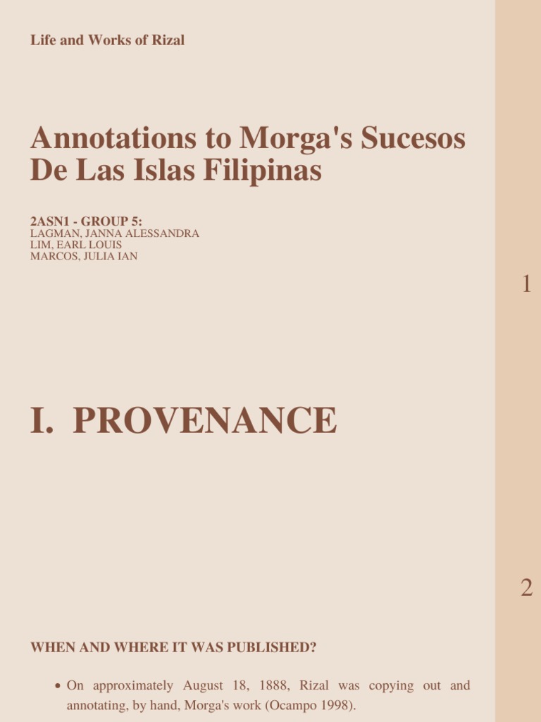 Annotations To Morga's Sucesos de Las Islas Filipinas | PDF | Philippines
