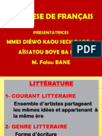 Synthese de Français: Mmes Diéwo Kaou Seck Dabo & Aïssatou Boye Ba Diop M. Falou BANE
