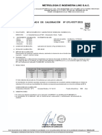 Certificado de Calibración #Cfl-0037-2021: Valor Convencionalmente Verdadero ( )