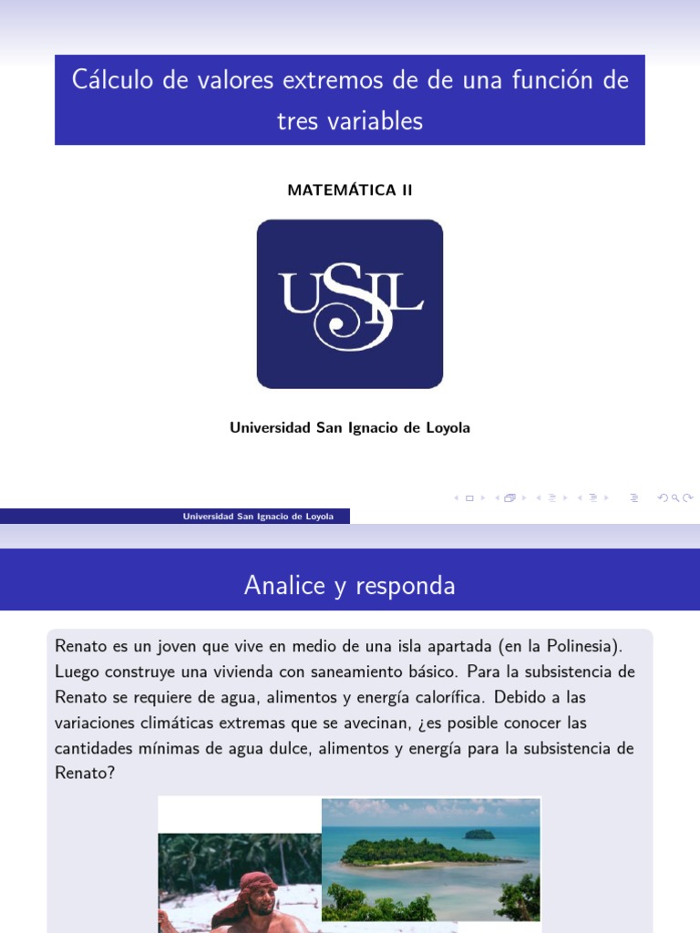C Alculo de Valores Extremos de de Una Funci On de Tres Variables | PDF ...