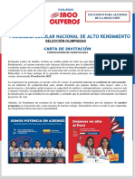 Carta de Invitación Pre Selección 2023 Aulas de Selección Primaria-Secundaria PDF