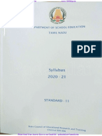 11th Standard - All Subjects Reduced Syllabus 2020 - 2021 - English Medium PDF Download