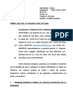 Contesta demanda infundada otorgamiento escritura