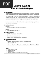 USB TO Serial Adapter User's Manual (English)