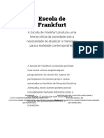 Escola de Frankfurt - Resumo Completo Das Ideias e Principais Aut