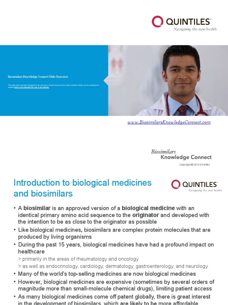 Biosimilars Knowledge Connect Slide Resource 1 Pdf Clinical Trial