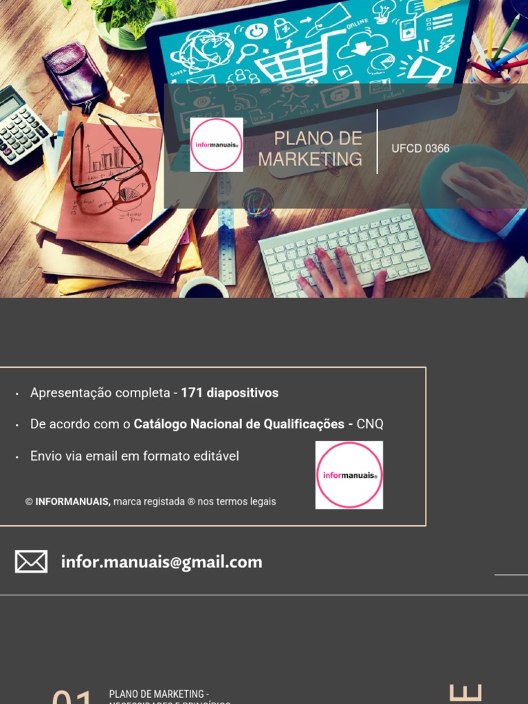 Manual em Powerpoint Informanuais Ufcd 0366 PLANO de MARKETING | PDF