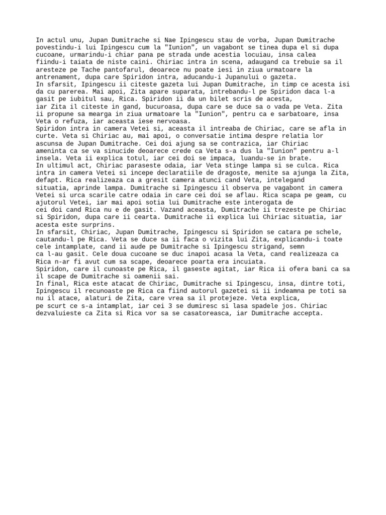 O Noapte Furtunoasă Rezumat Rezumat o Noapte Furtunoasa | PDF