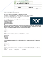 8 AVALIAÇÃO DE CIÊNCIAS DO 6º ANO C e D